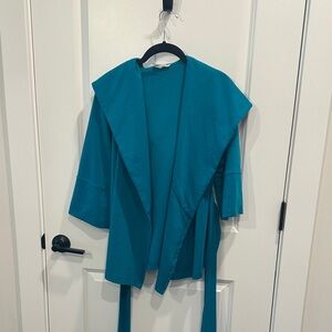 Xtaren Hooded Vibrant Blue Knit Cardigan